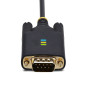 StarTech.com Cavo da USB a seriale da 3 m, ritenzione COM, viti/dadi intercambiabili, adattatore USB-A a DB9 RS232, IC FTDI,