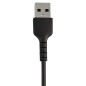 StarTech.com Cavo da USB-A a Lightning da 15cm nero - Robusto e resistente cavo di alimentazione/sincronizzazione in fibra