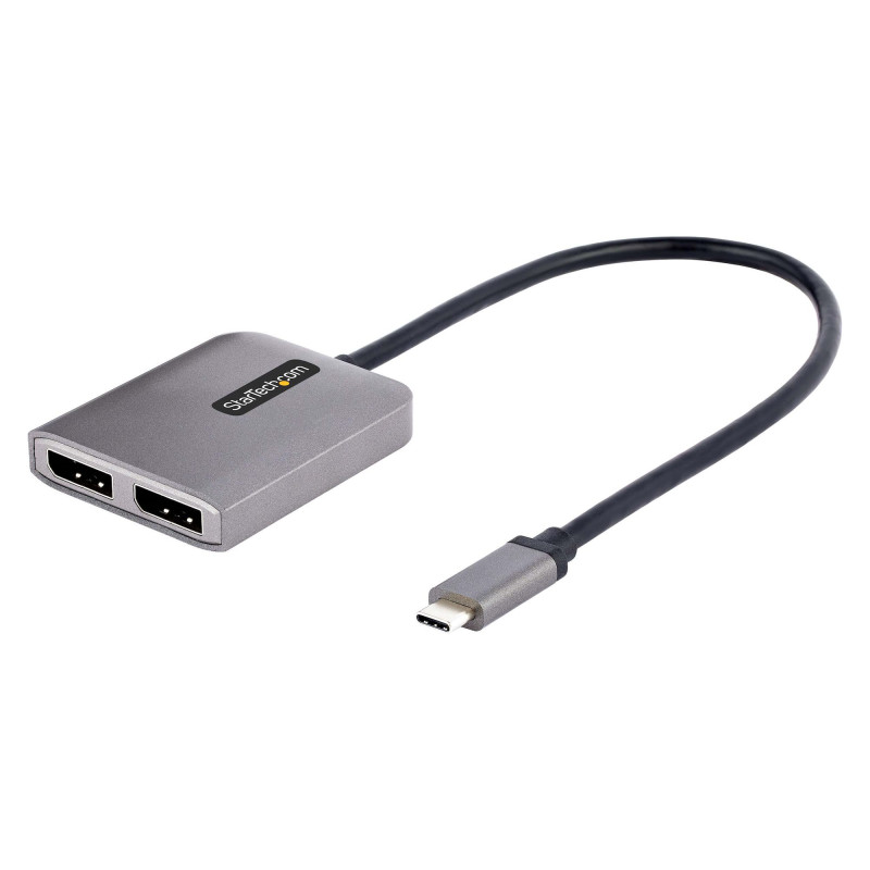 StarTech.com Adattatore USB-C a DisplayPort a 2 Porte - Hub MST Doppia Porta DP 1.4 Alt Mode e DSC fino a 5K 60Hz - Splitter