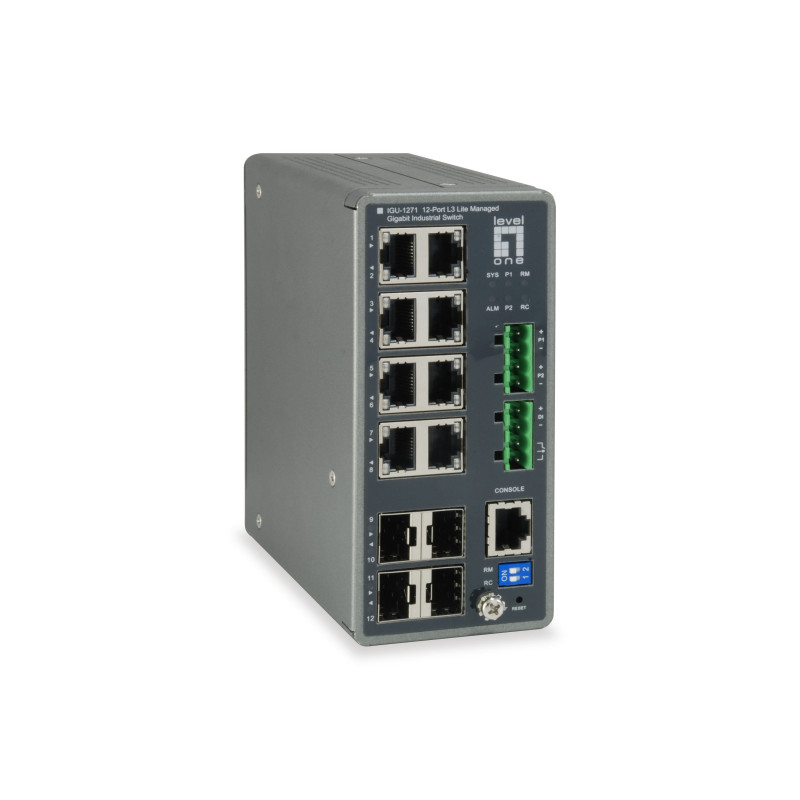 LevelOne IGU-1271 switch di rete Gestito L3 Gigabit Ethernet (10/100/1000) Grigio