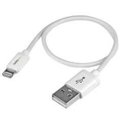 StarTech.com Cavo connettore lightning a 8 pin Apple bianco da 30cm a USB per iPhone   iPod   iPad