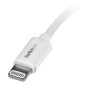 StarTech.com Cavo connettore lightning a 8 pin Apple bianco da 30cm a USB per iPhone / iPod / iPad