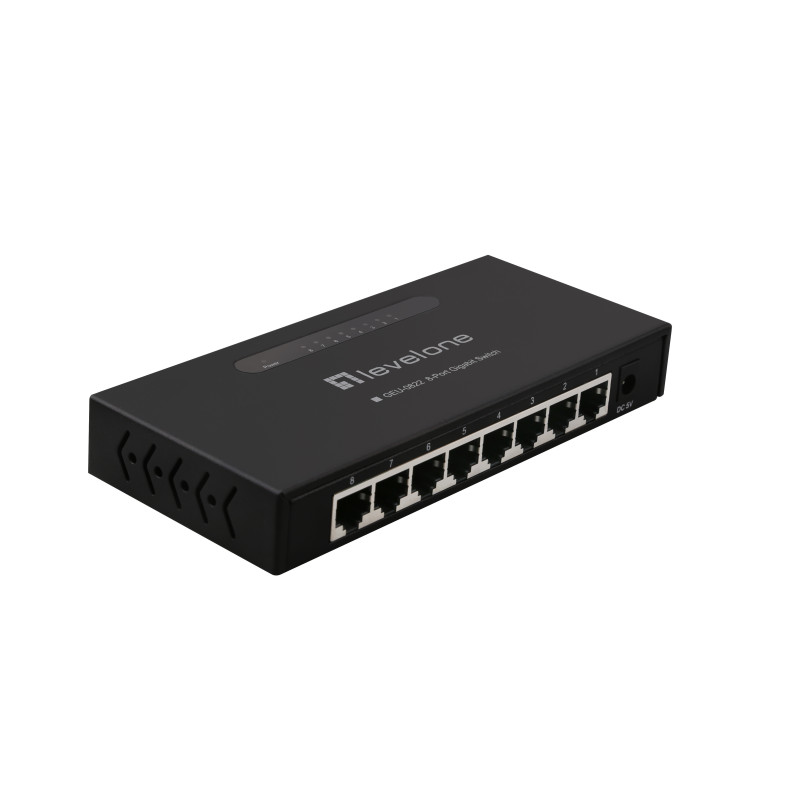 LevelOne GEU-0822 switch di rete Non gestito Gigabit Ethernet (10/100/1000) Nero