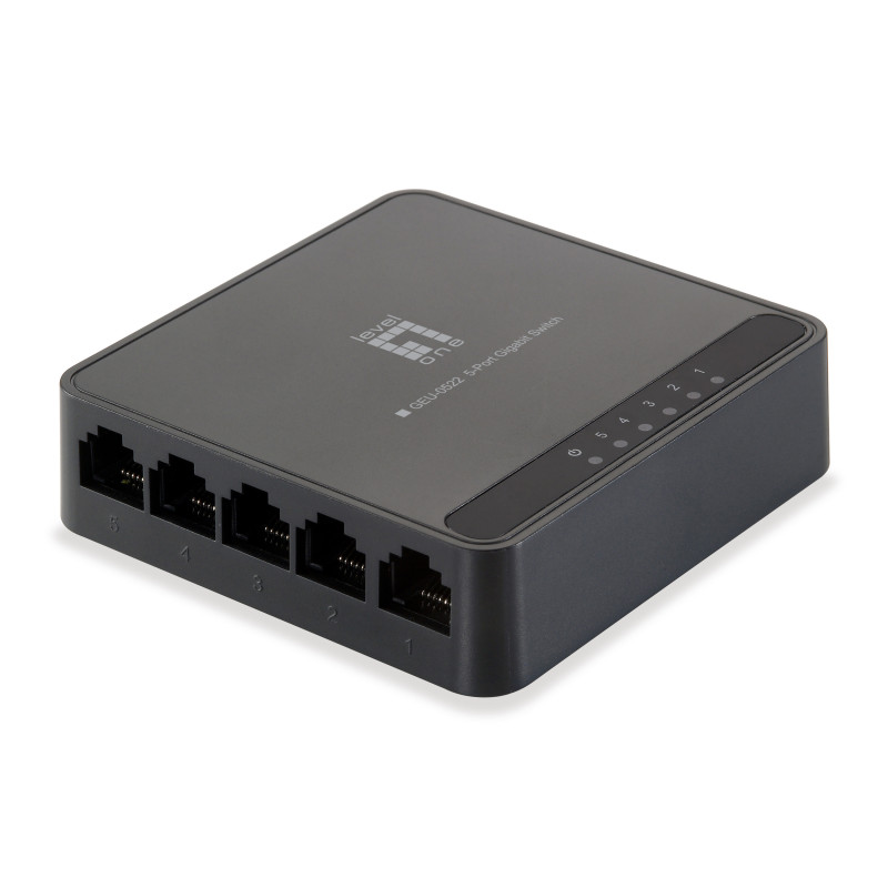 LevelOne GEU-0522 switch di rete Gigabit Ethernet (10/100/1000) Nero