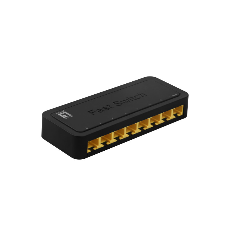 LevelOne FEU-0812 switch di rete Non gestito Fast Ethernet (10/100) Nero