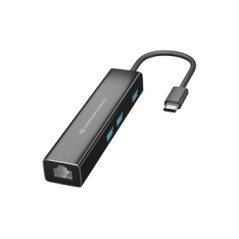 Conceptronic DONN07B replicatore di porte e docking station per laptop USB 3.2 Gen 1 (3.1 Gen 1) Type-C Nero