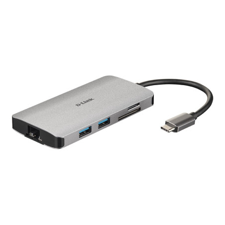 D-Link DUB-M810 replicatore di porte e docking station per laptop Cablato USB 3.2 Gen 1 (3.1 Gen 1) Type-C Argento