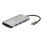 D-Link DUB-M810 replicatore di porte e docking station per laptop Cablato USB 3.2 Gen 1 (3.1 Gen 1) Type-C Argento