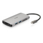 D-Link DUB-M810 replicatore di porte e docking station per laptop Cablato USB 3.2 Gen 1 (3.1 Gen 1) Type-C Argento