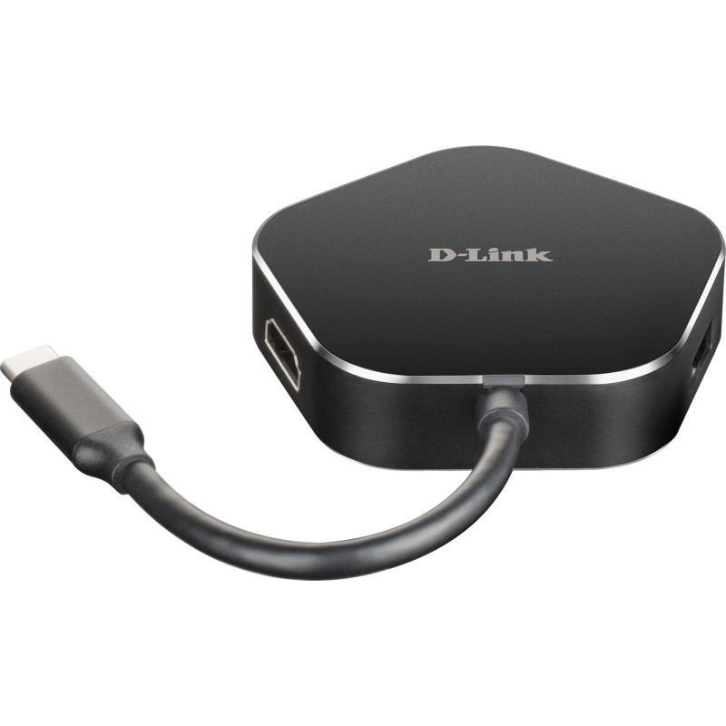 D-Link DUB-M420 replicatore di porte e docking station per laptop Cablato Thunderbolt 3 Nero, Argento