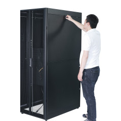 APC EASY RACK 600MM 42U 800MM WITH ROOF SIDE PANEL CASTORS FEET AND 4 BRACKETS NO BOTTOM BLACK Rack indipendenti Nero