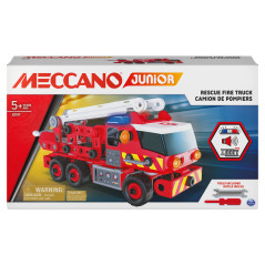 Meccano Junior, Kit di costruzioni Camion dei pompieri con luci e suoni, per bambini dai 5 anni in su