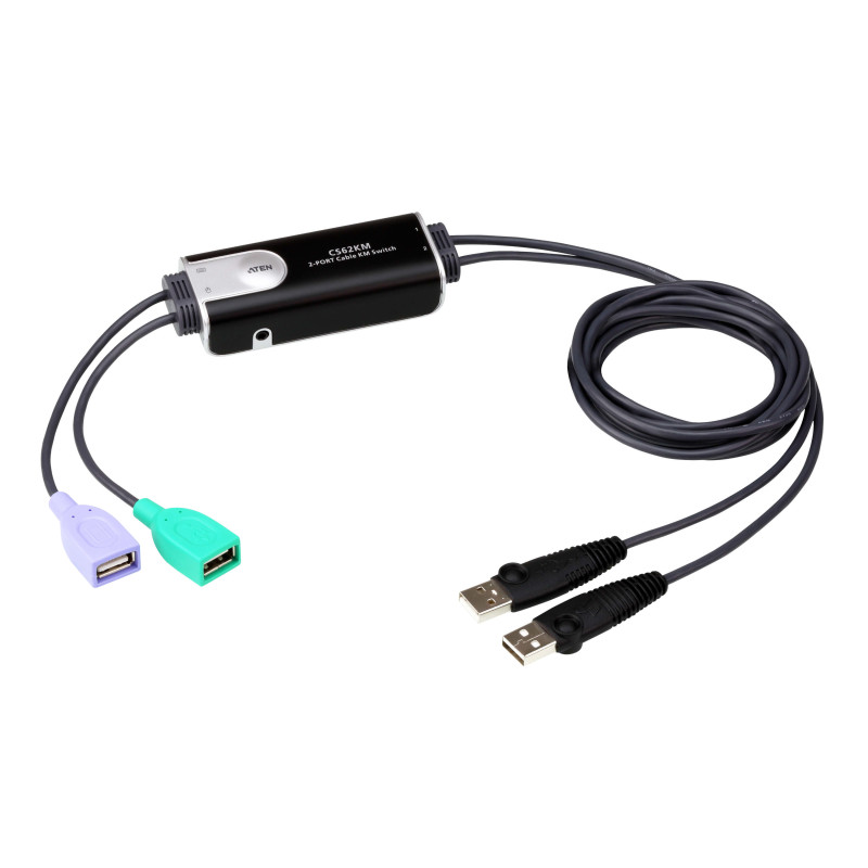 ATEN Switch KM cavo USB Boundless a 2 porte