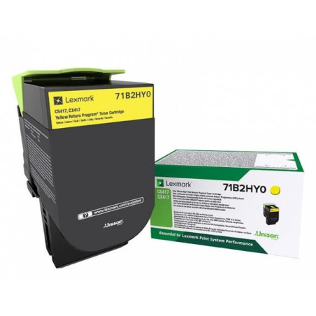 Lexmark 71B2HY0 cartuccia toner 1 pz Originale Giallo