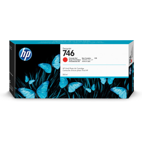 HP Cartuccia di inchiostro rosso cromatico 746 DesignJet da 300 ml