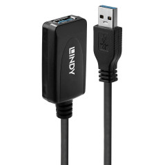 Lindy 43155 cavo USB USB 3.2 Gen 1 (3.1 Gen 1) 5 m USB A Nero