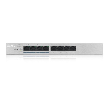 Zyxel GS1200-8HP v2 Gestito Gigabit Ethernet (10/100/1000) Supporto Power over Ethernet (PoE) Grigio