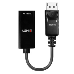 Lindy 41718 cavo e adattatore video 0,15 m DisplayPort HDMI Nero