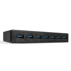 Lindy 43228 hub di interfaccia USB 3.2 Gen 1 (3.1 Gen 1) Type-A 5000 Mbit s Nero