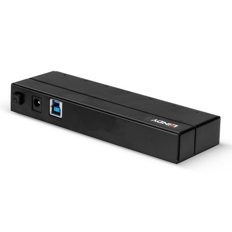 Lindy 43228 hub di interfaccia USB 3.2 Gen 1 (3.1 Gen 1) Type-A 5000 Mbit/s Nero