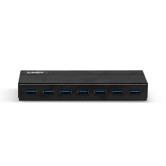 Lindy 43228 hub di interfaccia USB 3.2 Gen 1 (3.1 Gen 1) Type-A 5000 Mbit s Nero