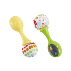 Fisher-Price Little People Maracas Baby Scoperte, 2 Coloratissime Maracas da Afferrare, Scuotere e Suonare, Giocattolo per