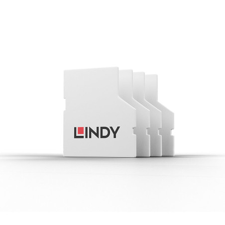 Lindy 40479 clip sicura Bloccaporte SD card Bianco Acrilonitrile butadiene stirene (ABS)