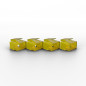 Lindy 40482 clip sicura Bloccaporte + chiave RJ-45 Giallo 10 pz