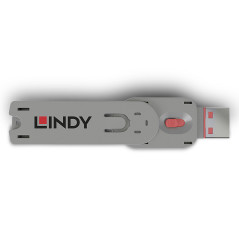 Lindy 40620 clip sicura Chiave bloccaporta USB tipo A Rosa Acrilonitrile butadiene stirene (ABS) 1 pz