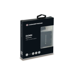 Conceptronic DONN01B replicatore di porte e docking station per laptop USB 3.2 Gen 1 (3.1 Gen 1) Type-C Nero