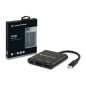 Conceptronic DONN01B replicatore di porte e docking station per laptop USB 3.2 Gen 1 (3.1 Gen 1) Type-C Nero