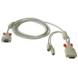 Lindy Combined KVM cable, 2m cavo per tastiera, video e mouse Grigio