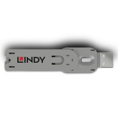 Lindy 40624 clip sicura Chiave bloccaporta USB tipo A Bianco Acrilonitrile butadiene stirene (ABS) 1 pz