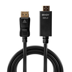 Lindy 36920 cavo e adattatore video 0,5 m DisplayPort HDMI tipo A (Standard) Nero