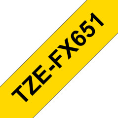 Brother TZE-FX651 nastro per etichettatrice Nero su giallo TZ