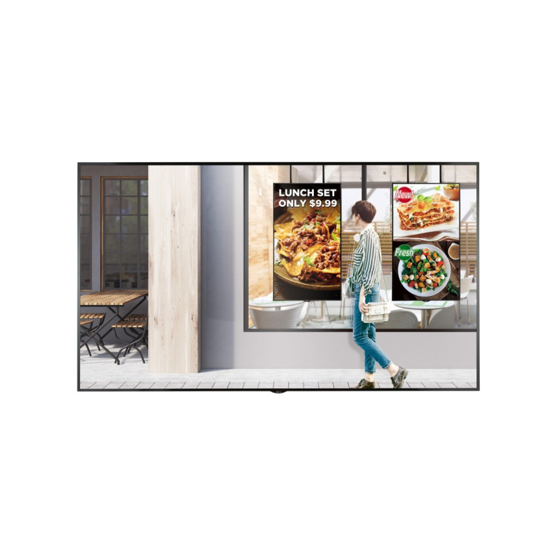 LG 75XS2E-B visualizzatore di messaggi Pannello piatto per segnaletica digitale 190,5 cm (75") LED 2500 cd/m² 4K Ultra HD Nero