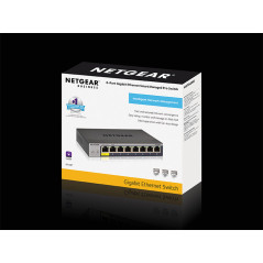 NETGEAR GS108Tv3 Gestito L2 Gigabit Ethernet (10 100 1000) Grigio