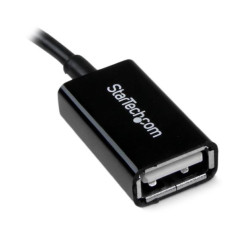 StarTech.com Cavo Adattatore micro USB a USB femmina OTG da viaggio 12cm M/F - Nero