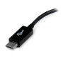 StarTech.com Cavo Adattatore micro USB a USB femmina OTG da viaggio 12cm M/F - Nero