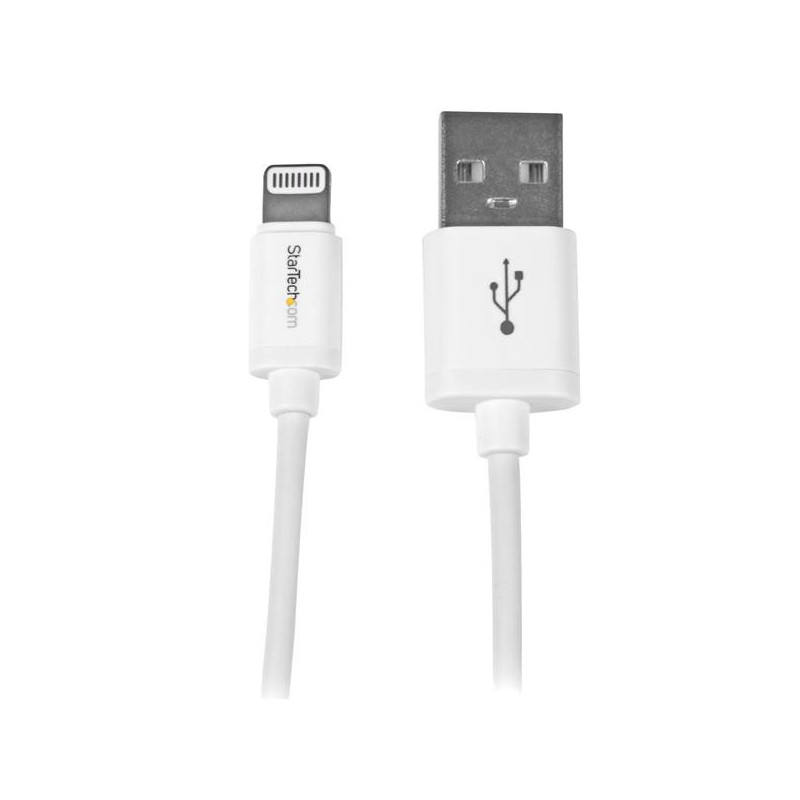 StarTech.com Cavo Connettore Lightning 8-pin Apple a USB di tipo Slim per iPhone / iPod / iPad da 1m - Bianco