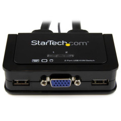 StarTech.com Switch Commutatore KVM USB VGA a 2 porte - Alimentato via USB con pulsante di commutazione a distanza