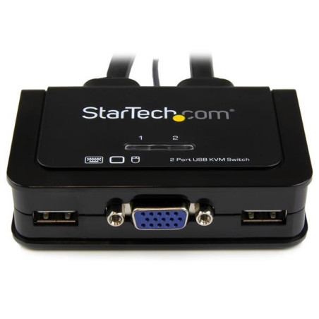 StarTech.com Switch Commutatore KVM USB VGA a 2 porte - Alimentato via USB con pulsante di commutazione a distanza