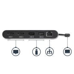 StarTech.com Mini Docking Station Thunderbolt 3 per Portatili - Doppio HDMI - 4k 60Hz - Fuori produzione, Sostituito da