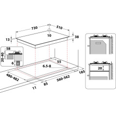 Indesit Piano cottura a gas THP 752 IX I - THP 752 IX I