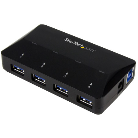 StarTech.com Hub USB 3.0 a 4 Porte con Porta di Ricarica Dedicata - 1 Porta x 2,4 Amp