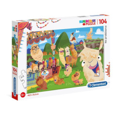 Clementoni No ProbLLAMA Puzzle 104 pz Cartoni