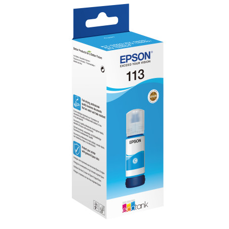 Epson 113 EcoTank Pigment Cyan ink bottle