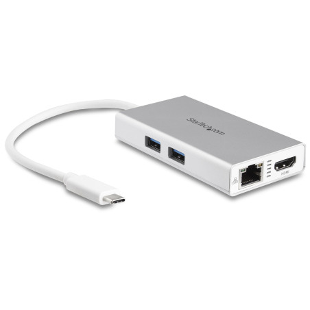 StarTech.com Adattatore USB-C Multiporta - Docking Station da viaggio USB-C con HDMI 4K - 60W Alimentazione Pass-Through, GbE,