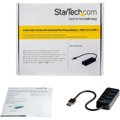 StarTech.com Hub USB 3.0 a 4 porte - 4x USB-A con Swith On Off Individuale