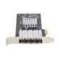 StarTech.com Scheda di rete SFP GbE a 4 porte, PCIe 2.0 x2 (compatibile x4, x8, x16), Controller Intel I350-AM4 4x 1GbE,